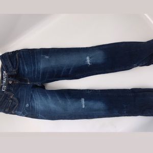 Slight distressed girls jeans